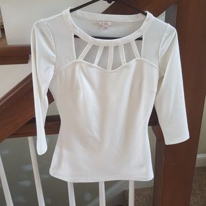 White cut out Guess top